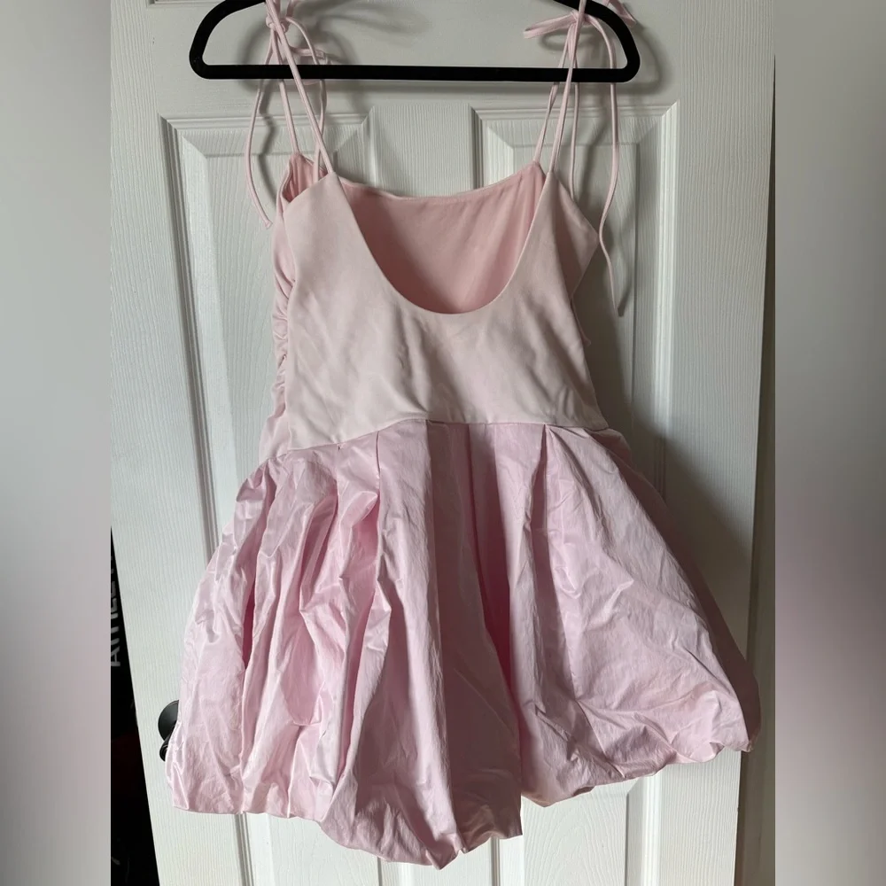 FREE PEOPLE  Genevieve Mini Dress Size L In Blossom Pink - Picture 7 of 13